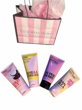 4 PINK Victoria's Secret Body Lotions (2.5 fl oz each).